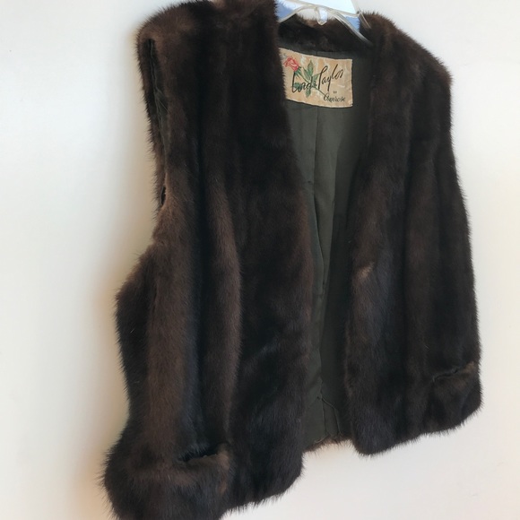 Lord & Taylor Vintage 60’s Mink vest brown medium - Picture 4 of 11